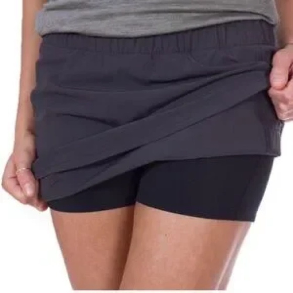 Patagonia Happy Hike Skort Skirt Ink Black S - Picture 2 of 11